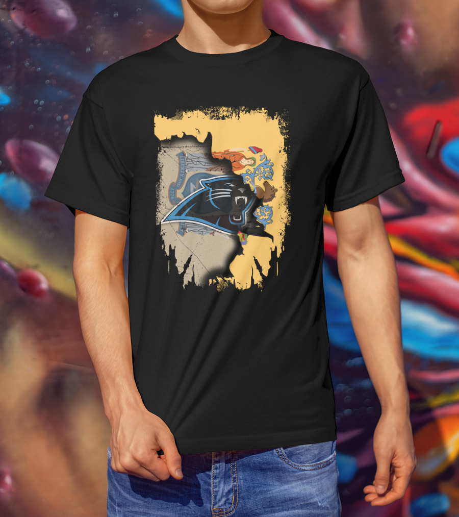 Panthers New Jersey State Emblem Fusion T-Shirt