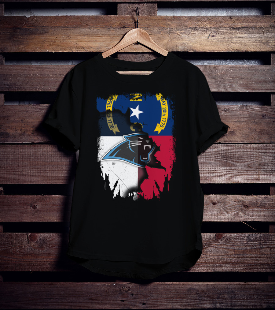 Together North Carolina With Panthers State Flag April 1776 May 1775 T-Shirt