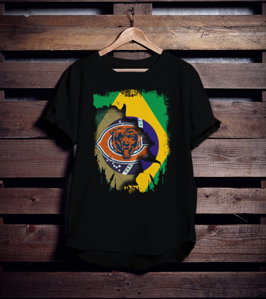 Together Brazil With Bears Logo And Flag Fusion T-Shirt