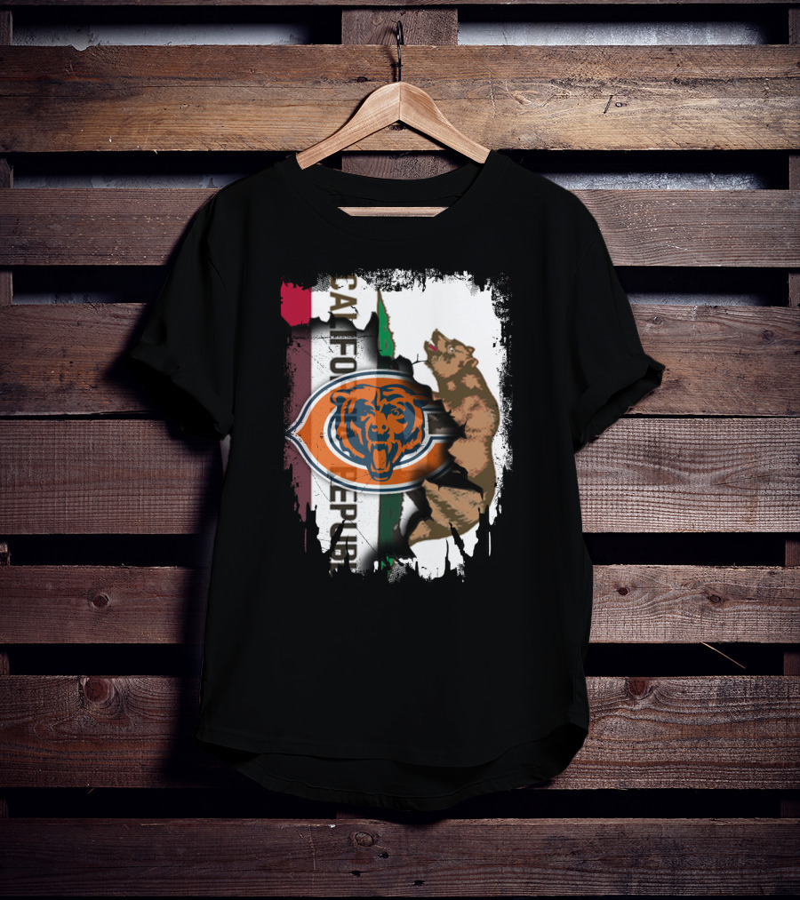 California Republic Chicago Bears Bear Logo Fusion T-Shirt