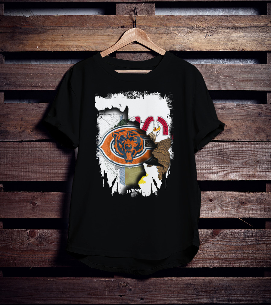 Illinois Pride With Chicago Bears And State Seal T-Shirt