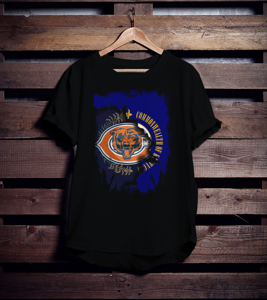 Commonwealth Of Kentucky With Chicago Bears T-Shirt