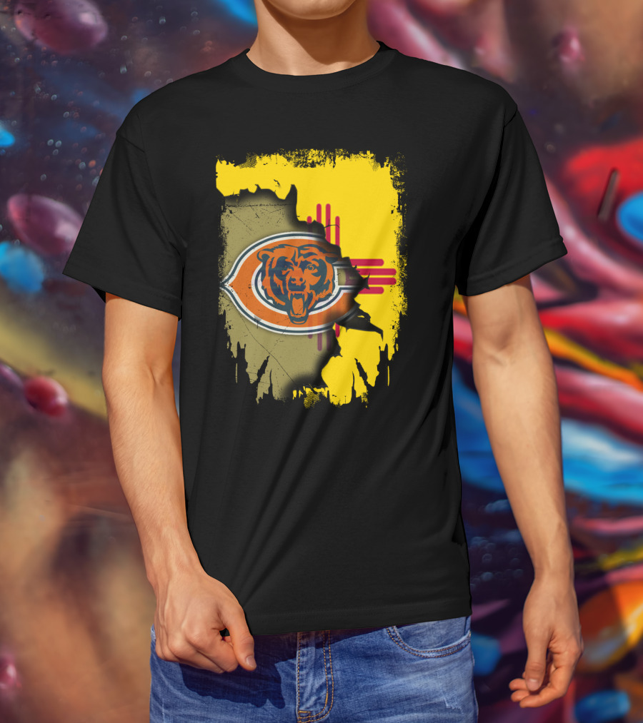 Together New Mexico Bears Chicago Symbol Flag Fusion T-Shirt