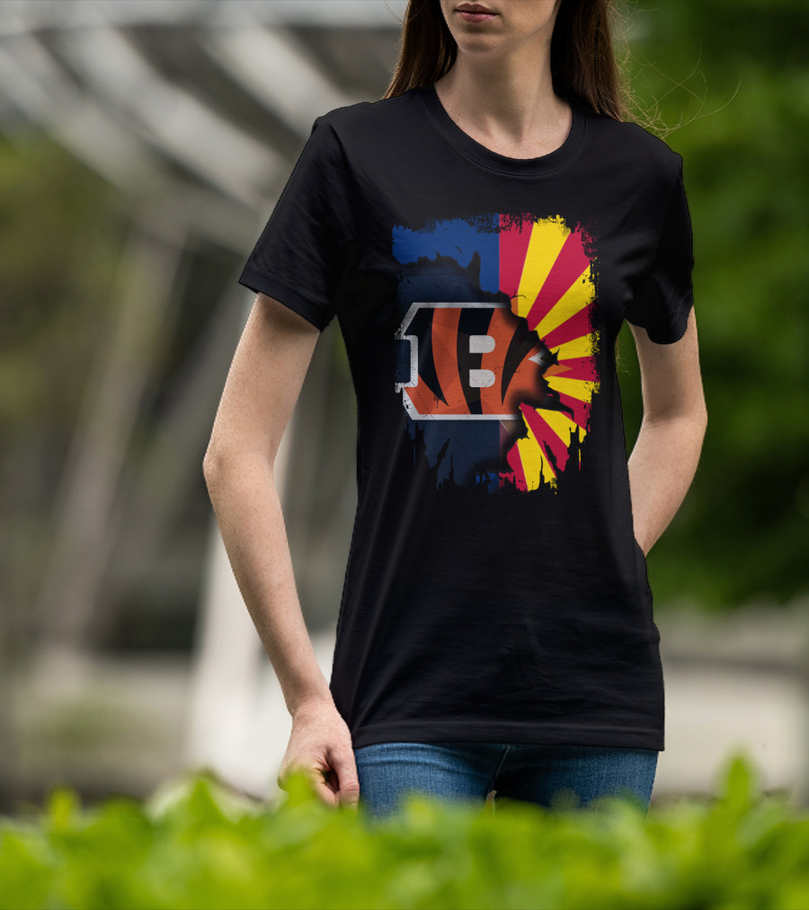 Together Arizona And Cincinnati Bengals T-Shirt