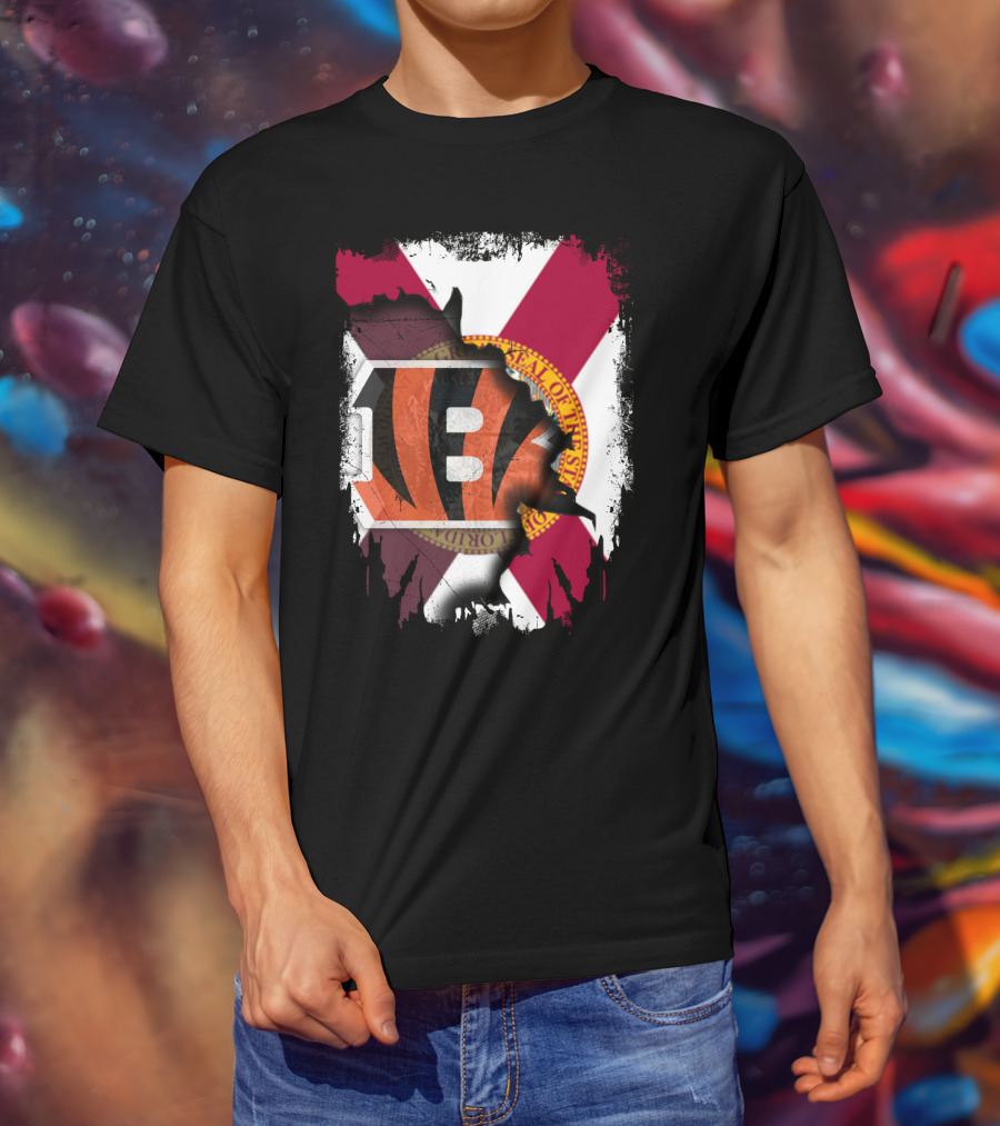 Florida State Seal And Bengals NFL Team Mashup T-Shirt