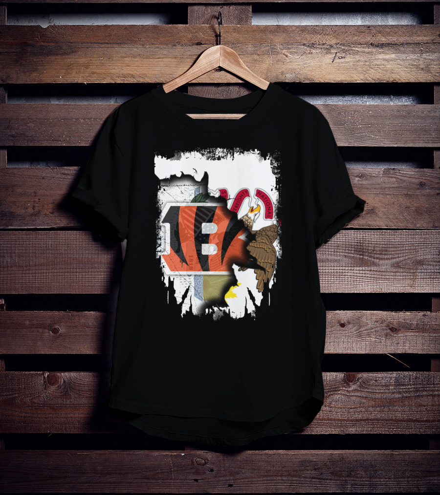 Illinois State Pride With Cincinnati Bengals Logo And Seal T-Shirt