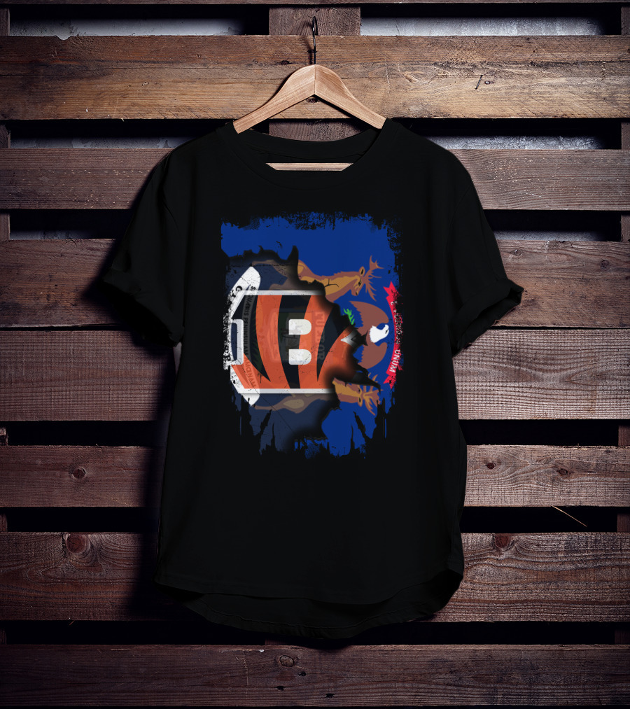 Together Michigan Bengals Football Emblem With State Flag T-Shirt