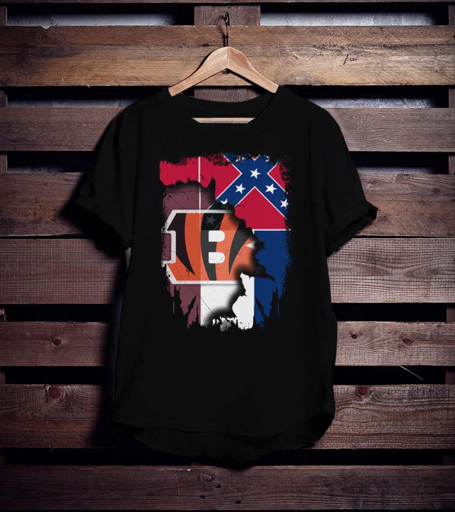 Mississippi Pride With Bengals Fusion T-Shirt