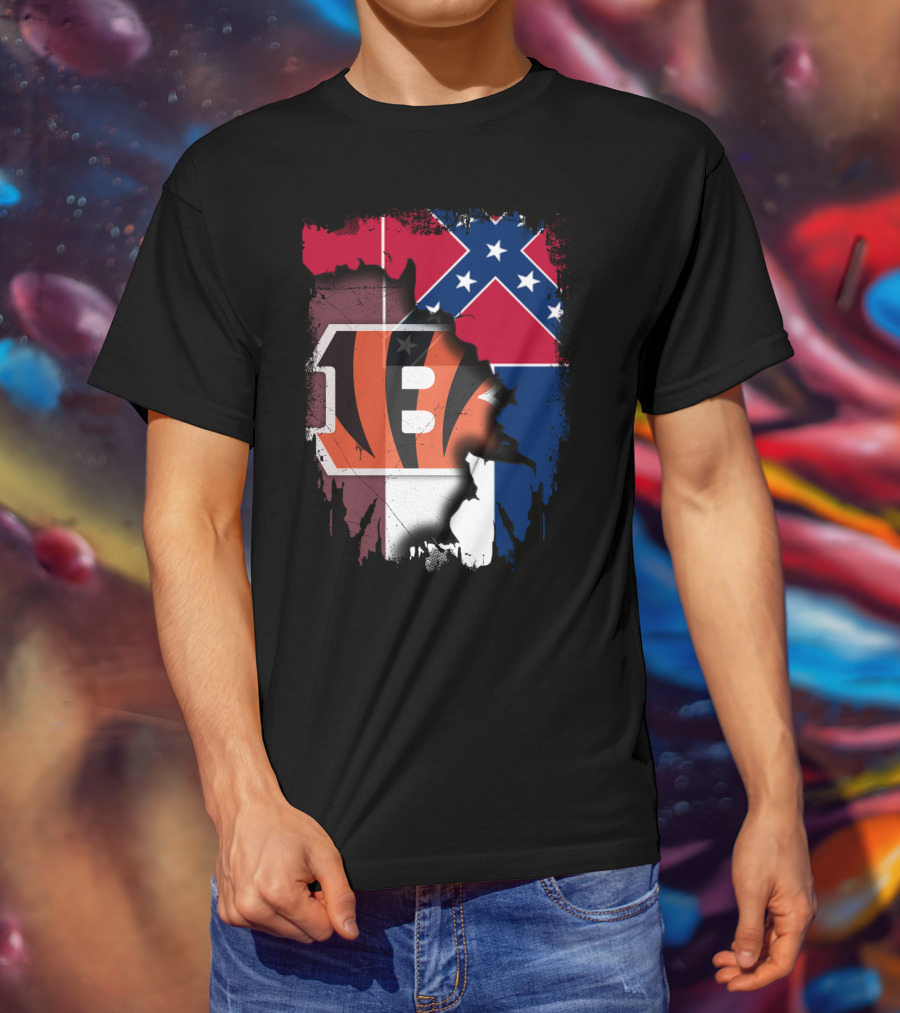 Mississippi Pride With Bengals Fusion T-Shirt