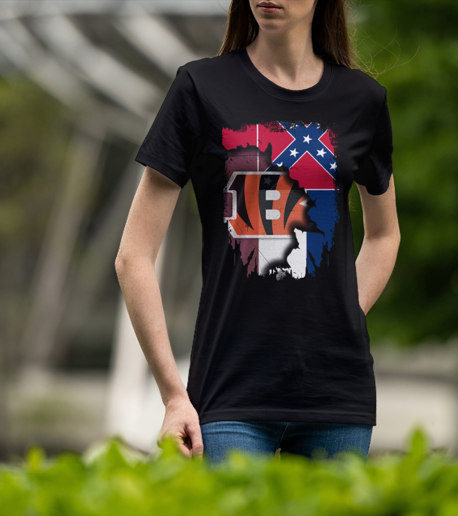 Mississippi Pride With Bengals Fusion T-Shirt