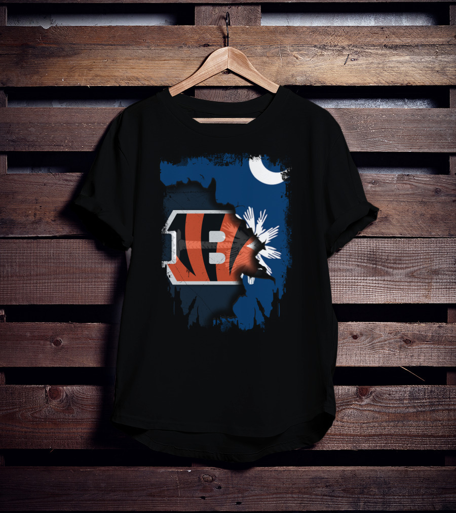 Together South Carolina With Bengals Logo And State Flag T-Shirt