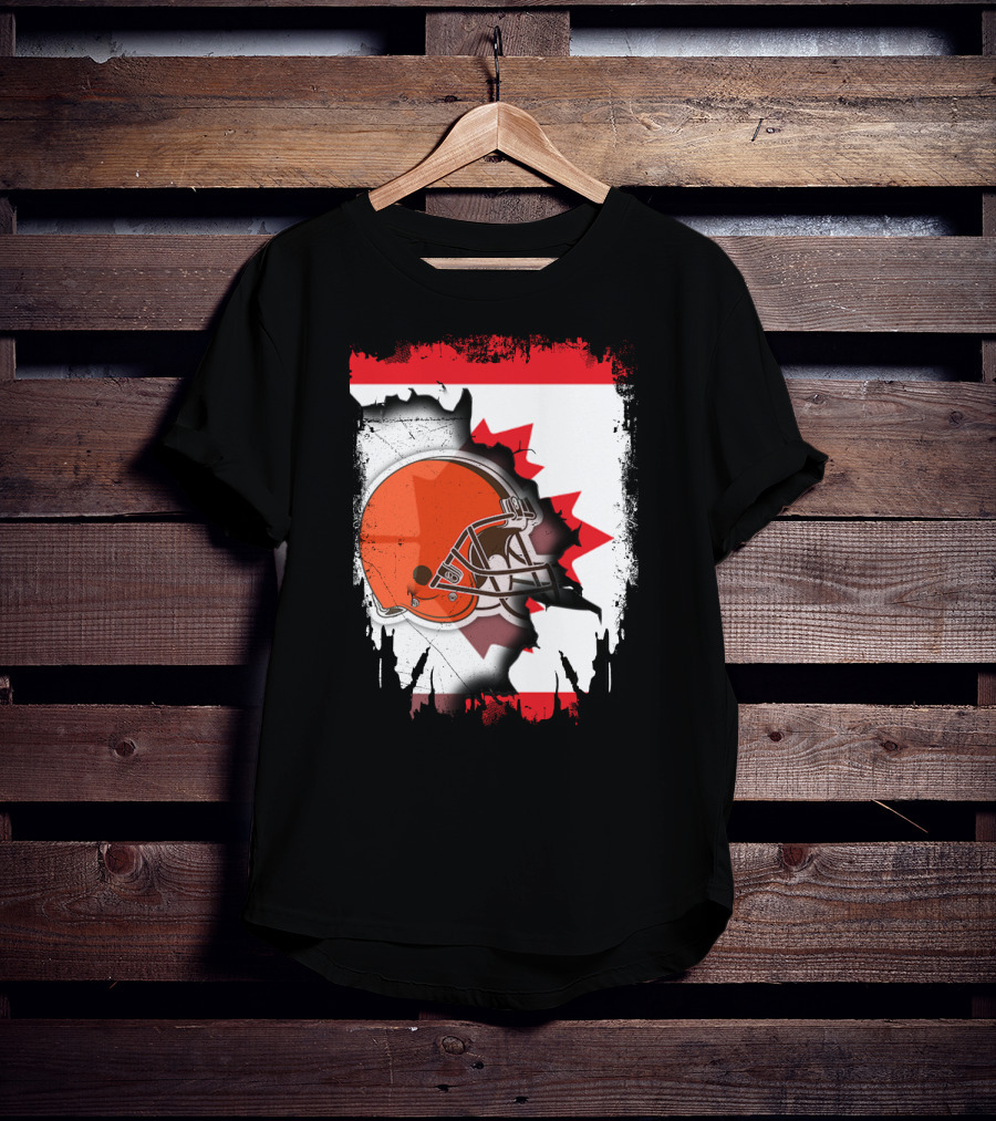 Canada And Browns Helmet T-Shirt