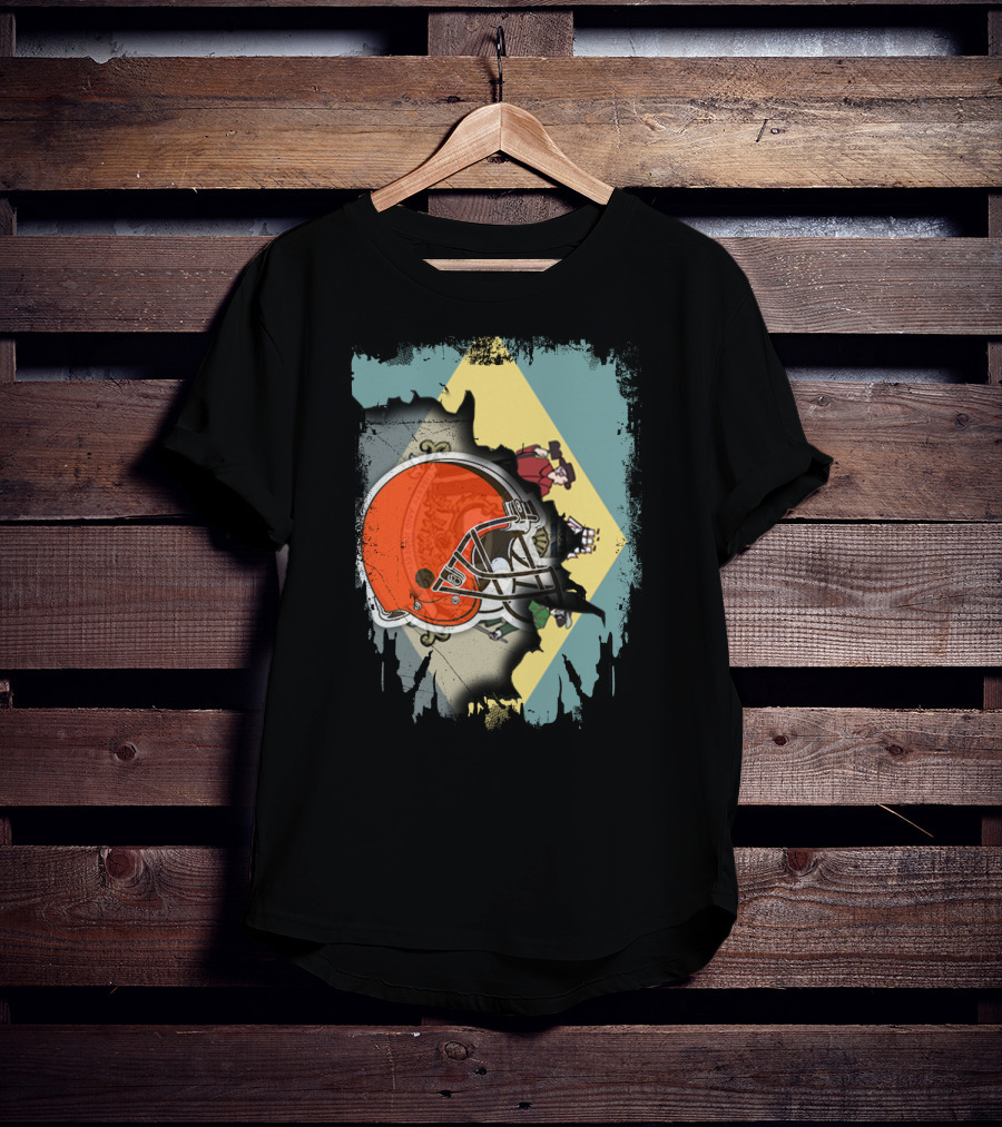 Delaware Meets Browns Helmet Collaboration T-Shirt