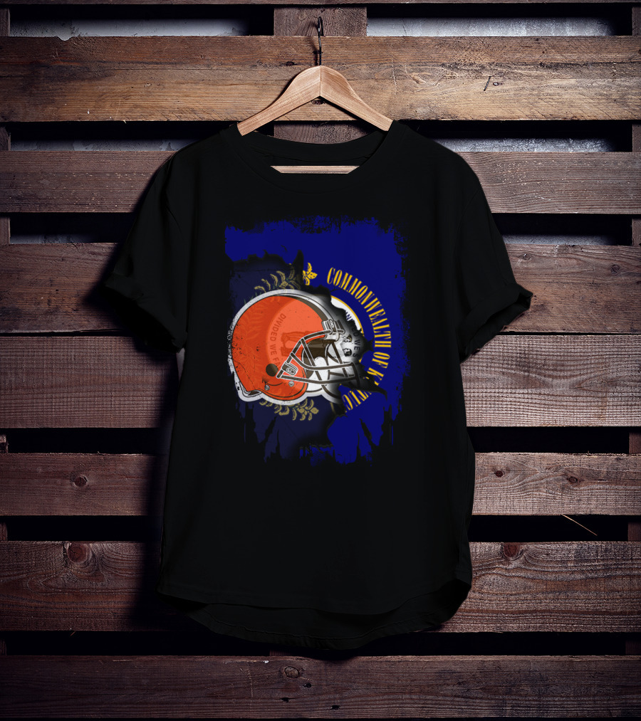 Commonwealth Of Kentucky Browns Helmet Together T-Shirt