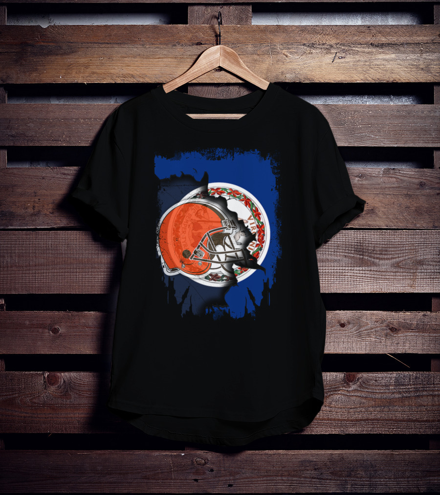 Together Virginia With Browns Helmet And State Seal T-Shirt