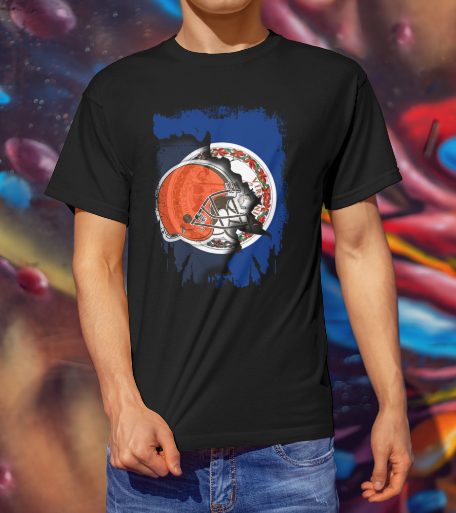 Together Virginia With Browns Helmet And State Seal T-Shirt