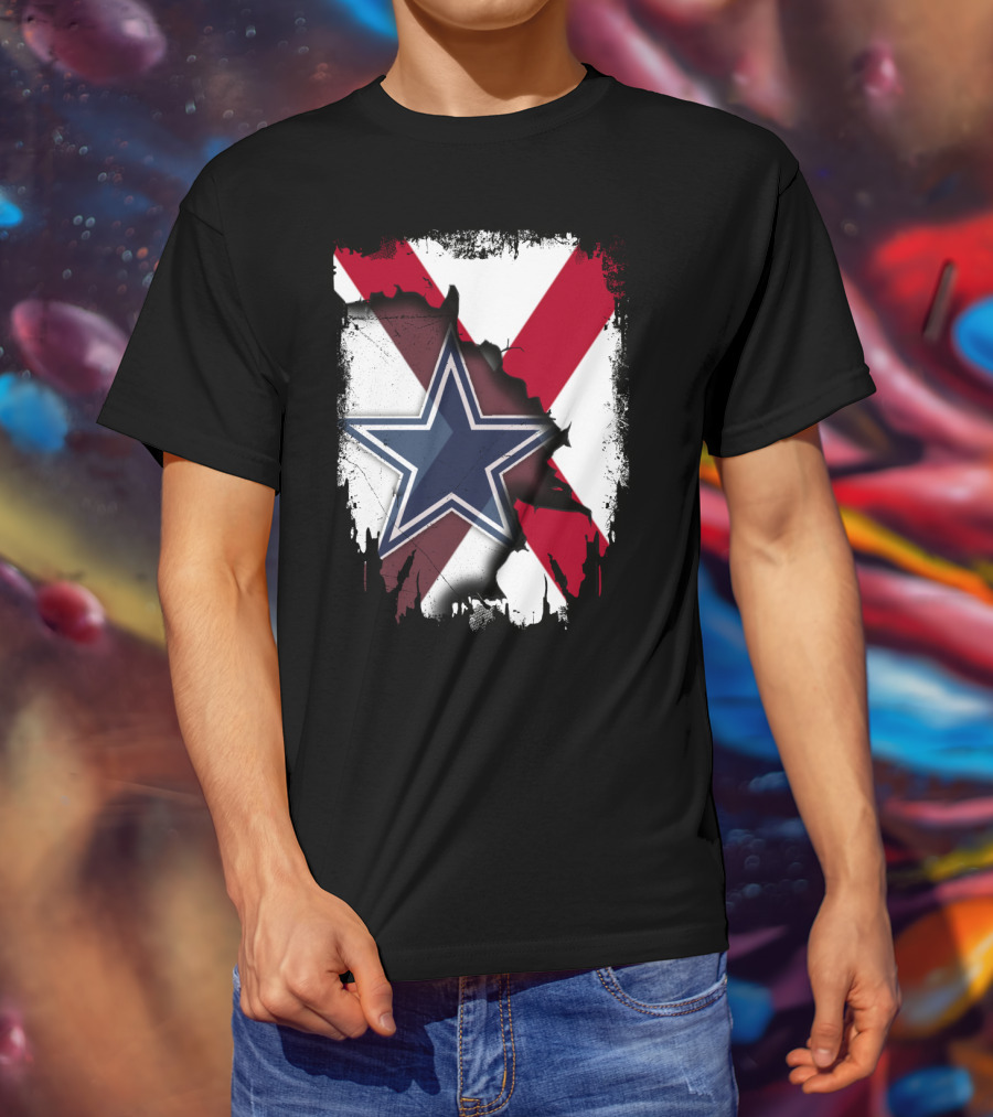 Dallas Cowboys And Alabama Pride Crossover T-Shirt