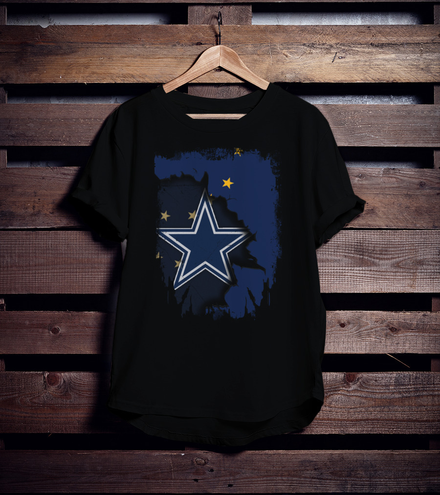 Together Alaska With Cowboys Star And State Outline T-Shirt