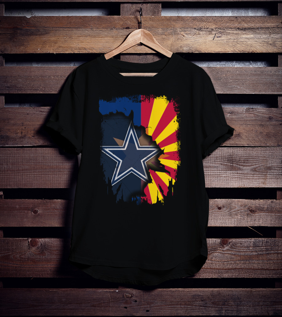 Cowboys Star Over Arizona Sunburst Together T-Shirt