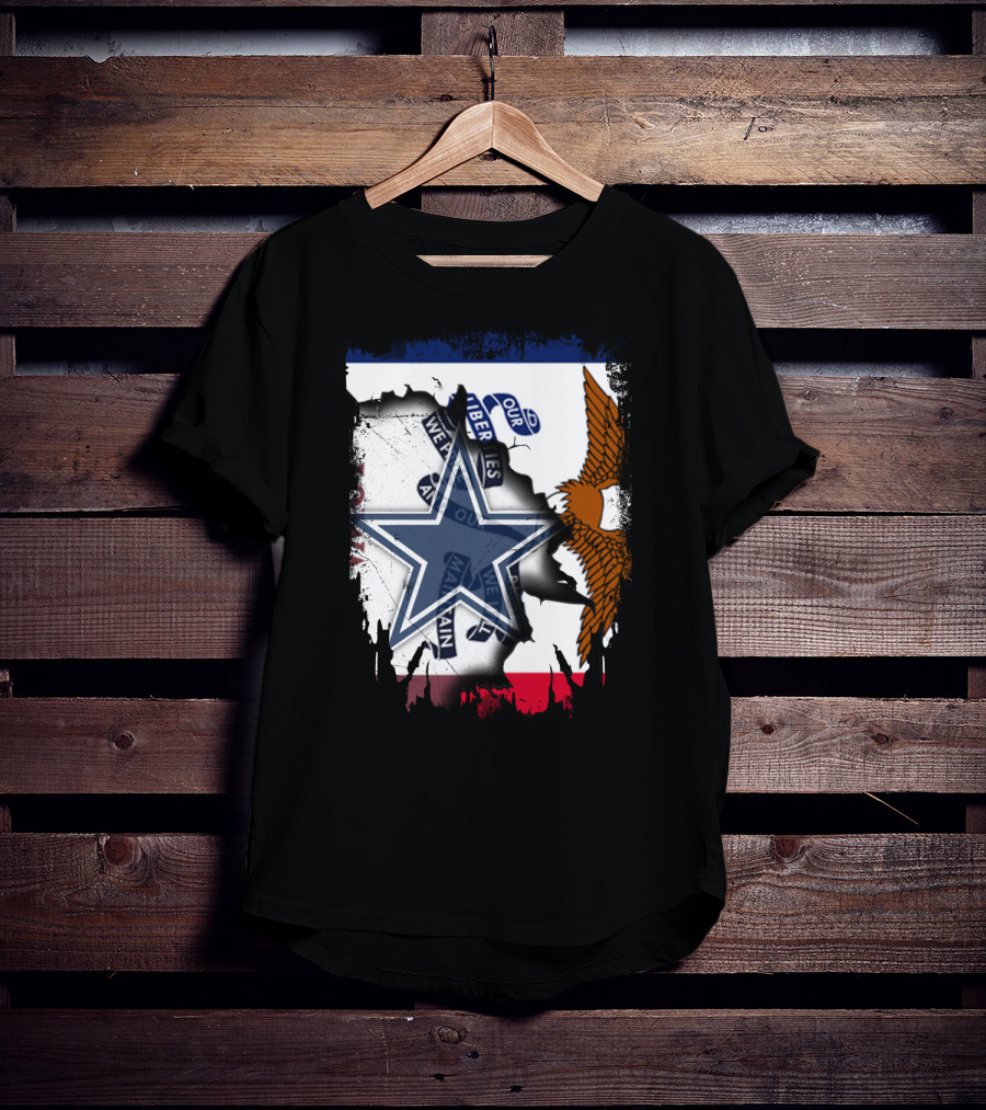 Together Iowa With Cowboys Dallas Star And Eagle Flag T-Shirt
