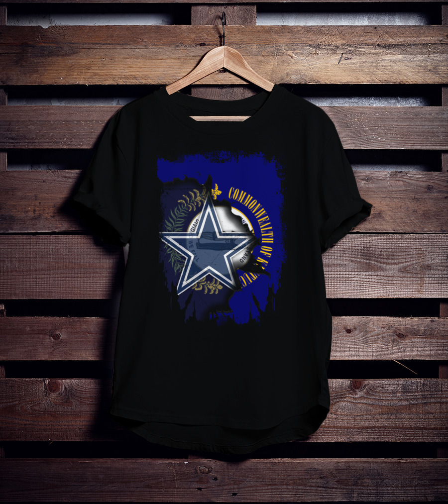 Commonwealth Of Kentucky Dallas Cowboys Star Emblem Fusion T-Shirt