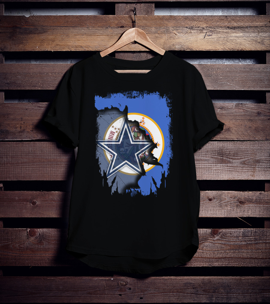Minnesota State Together With Dallas Cowboys Star T-Shirt