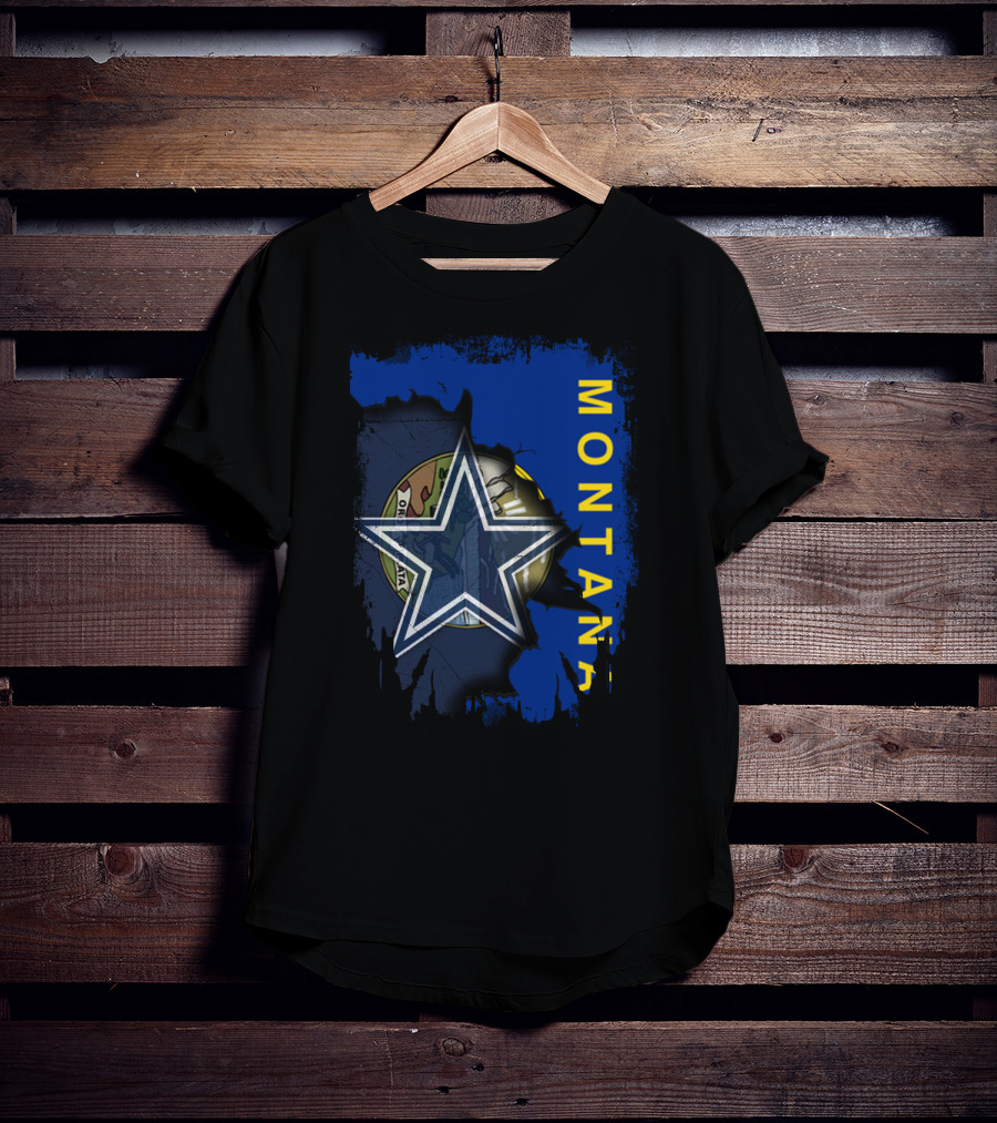 Montana Pride Cowboys Star Motif T-Shirt