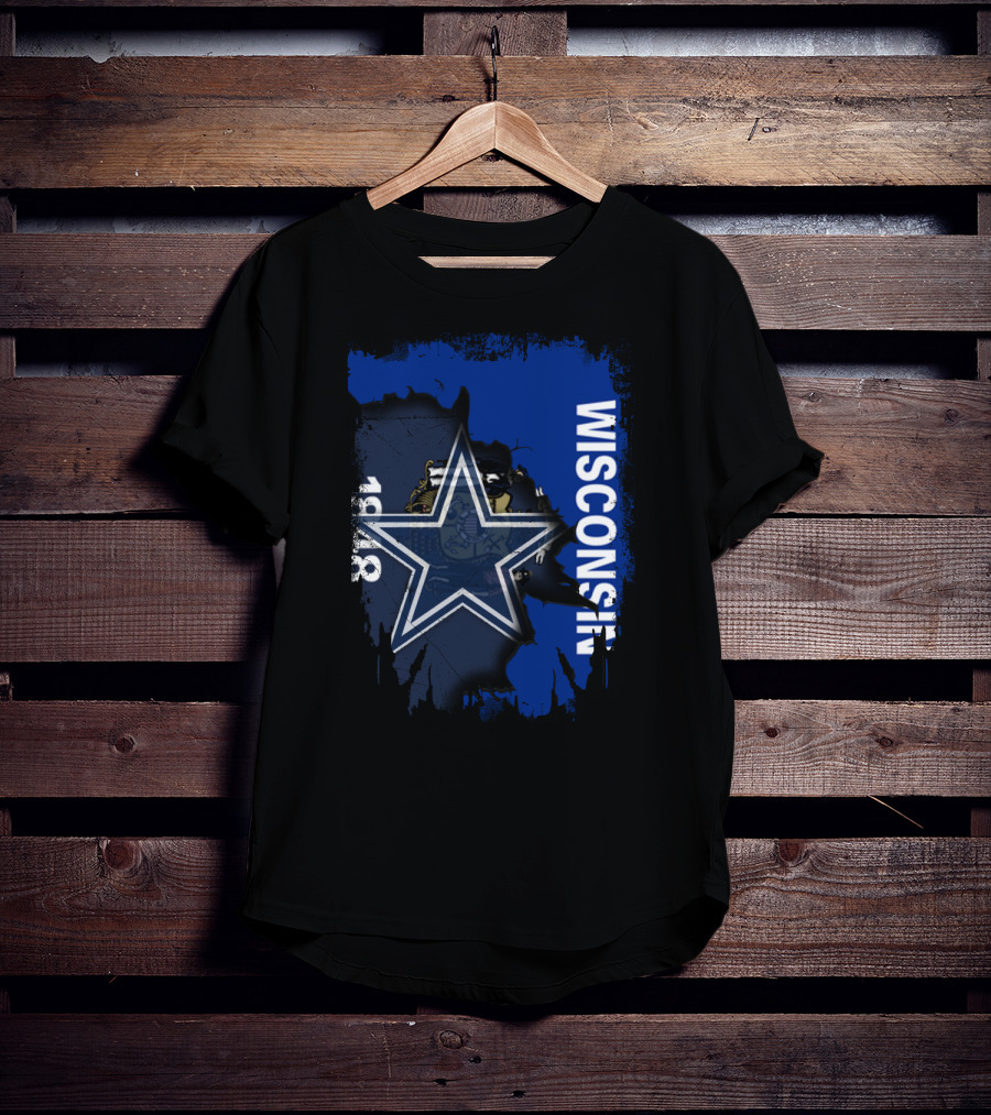 Wisconsin 1848 With Iconic Star Symbol Together T-Shirt