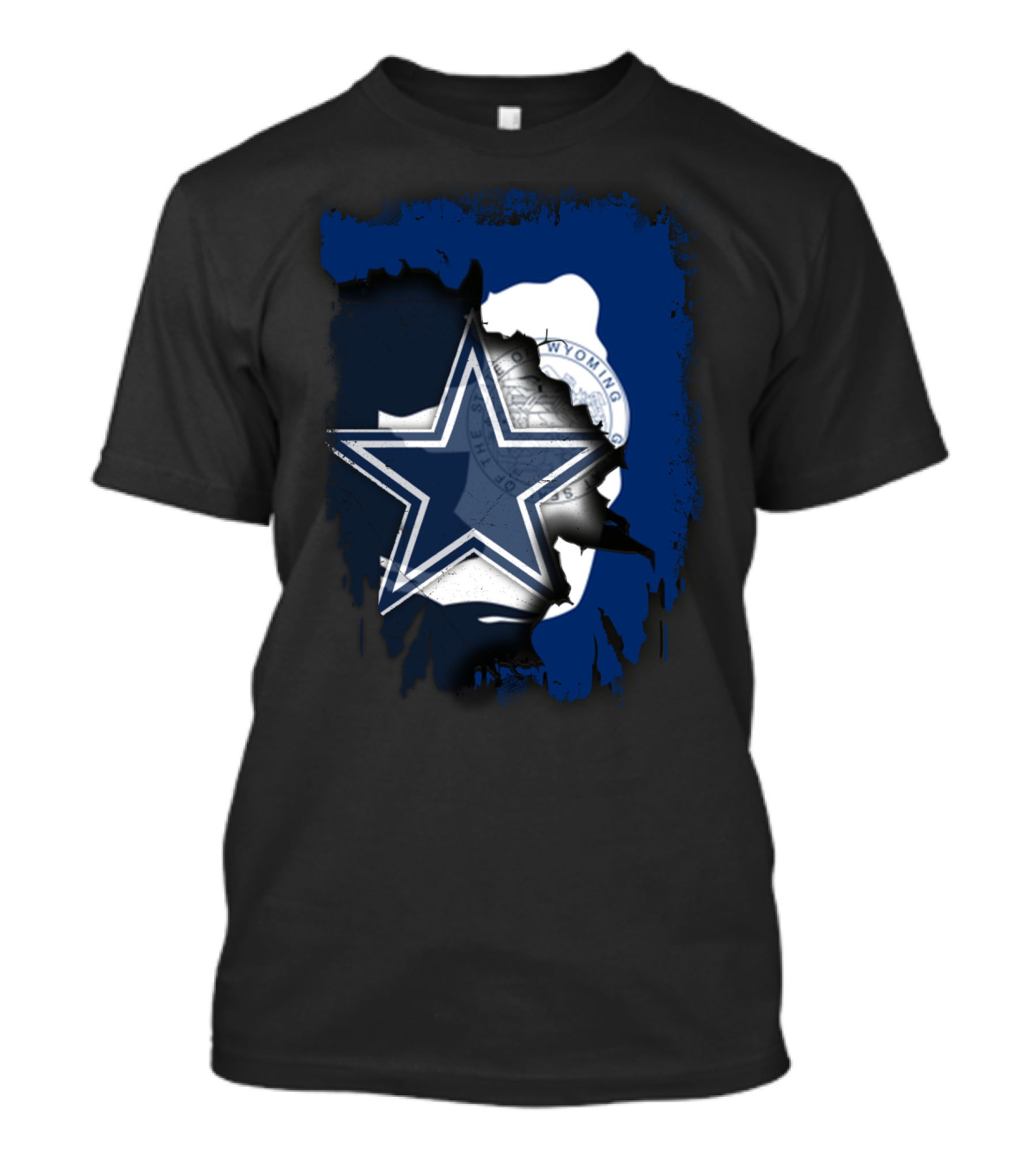 Wyoming Cowboys Star Emblem With State Seal T-Shirt