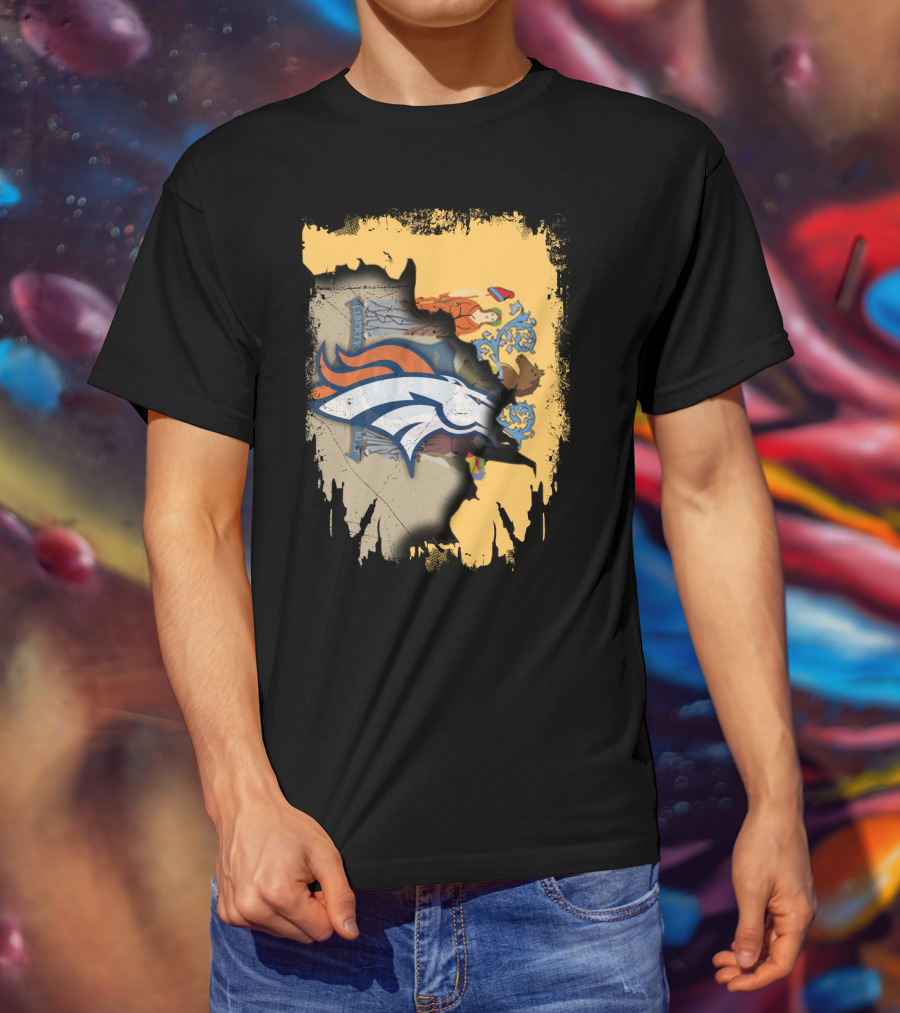 New Jersey And Broncos United Emblem T-Shirt