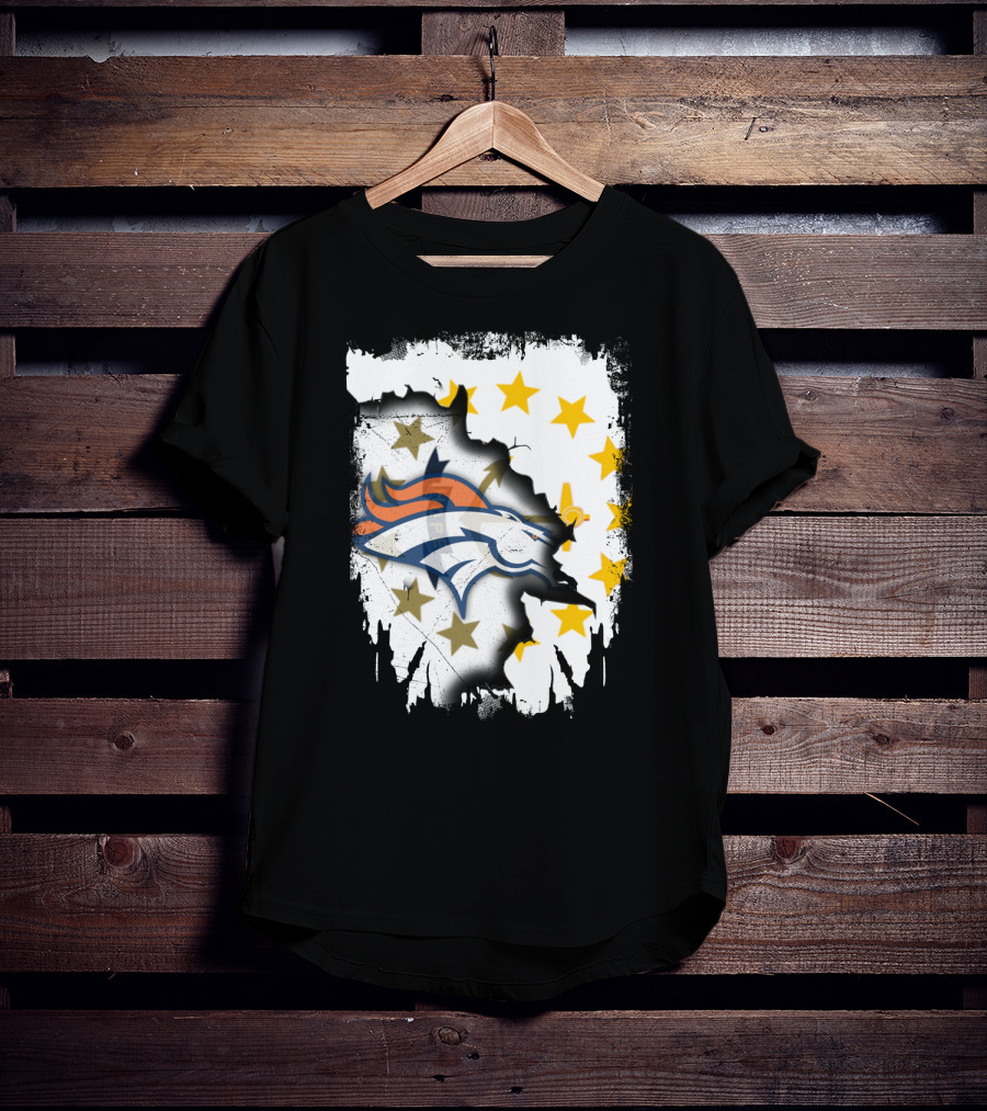 Together Rhode Island Broncos Stars Map T-Shirt
