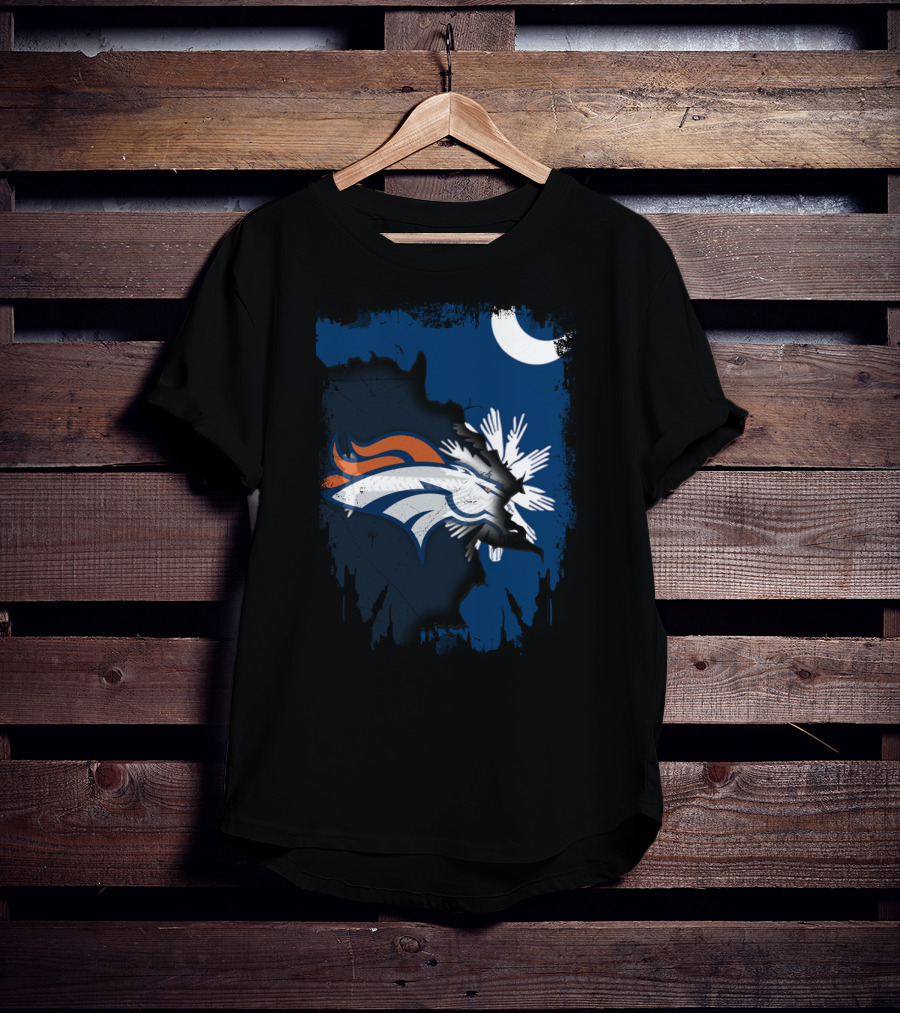 Together With Broncos In South Carolina Palmetto And Crescent T-Shirt