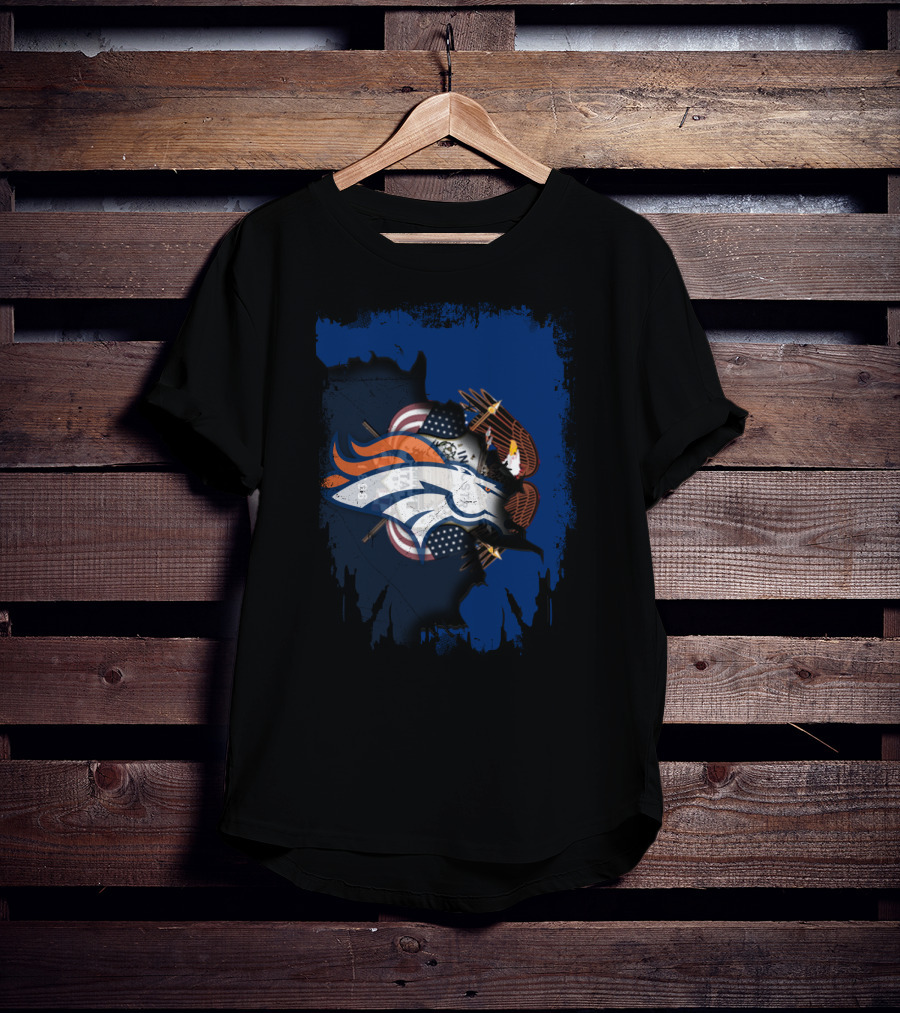 Together Utah With Broncos American Eagle And Flag T-Shirt