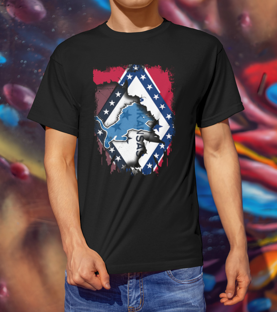 Arkansas Flag With Lions And Stars Iconic T-Shirt