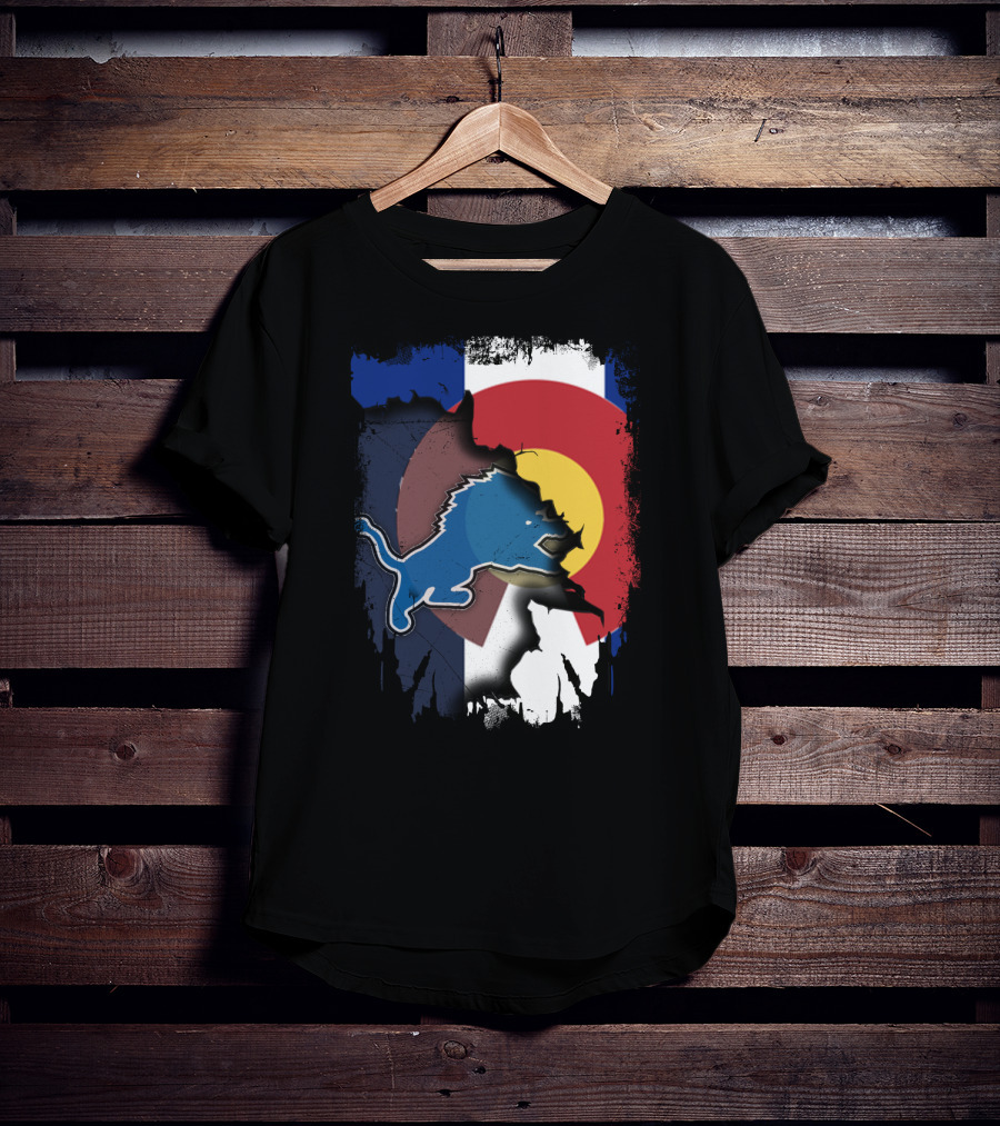 Together Colorado With Lions Detroit Pride Fusion T-Shirt