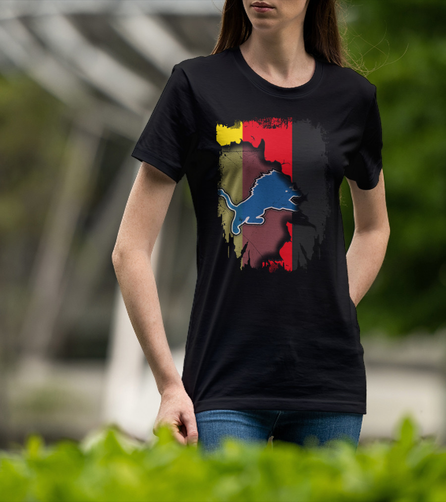 Together Germany Flag With Blue Lions T-Shirt