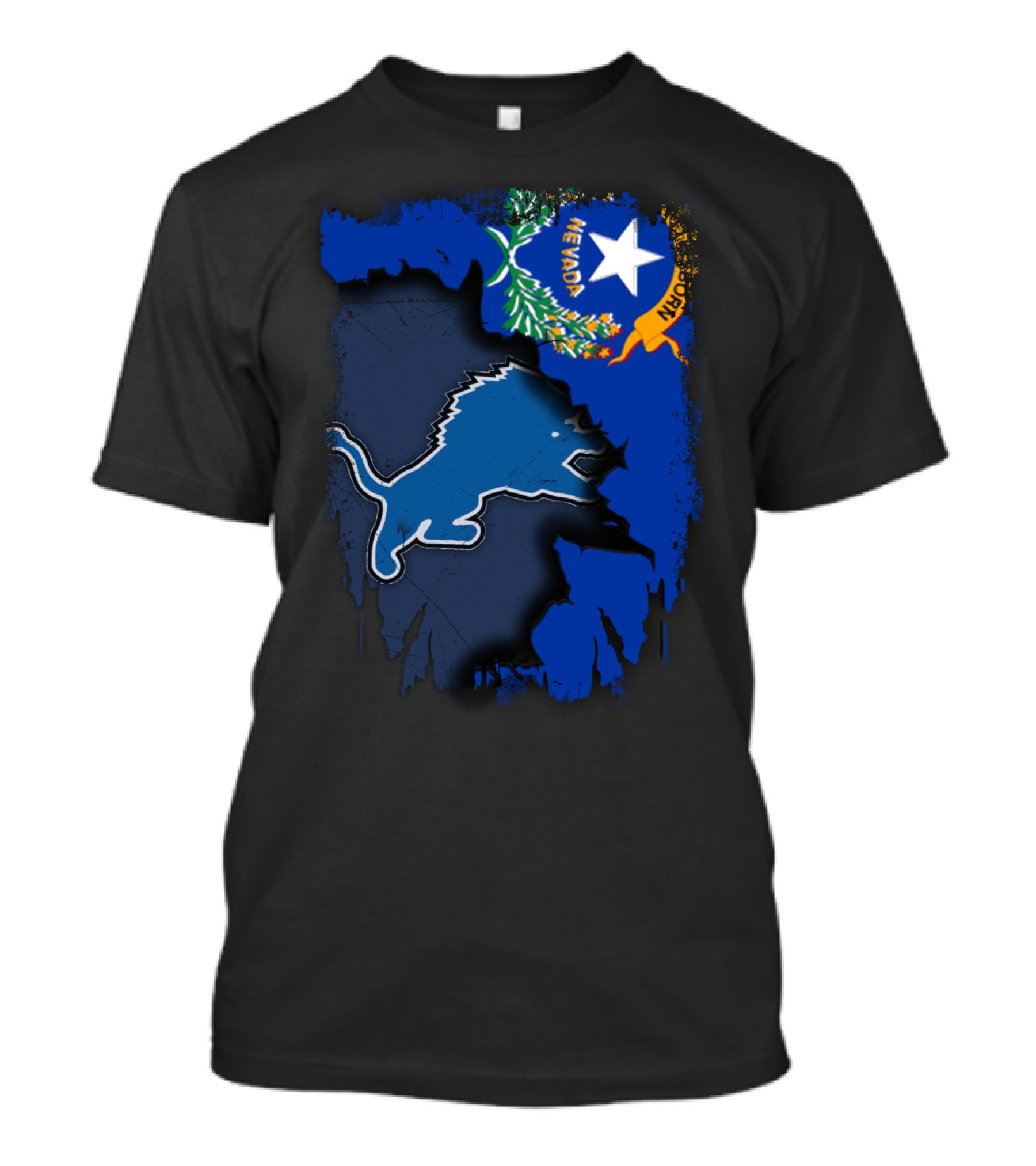 Together Nevada Detroit Lions Nevada State Pride T-Shirt
