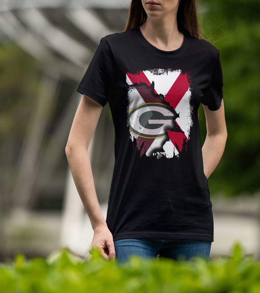 Alabama And Green Bay Packers United T-Shirt