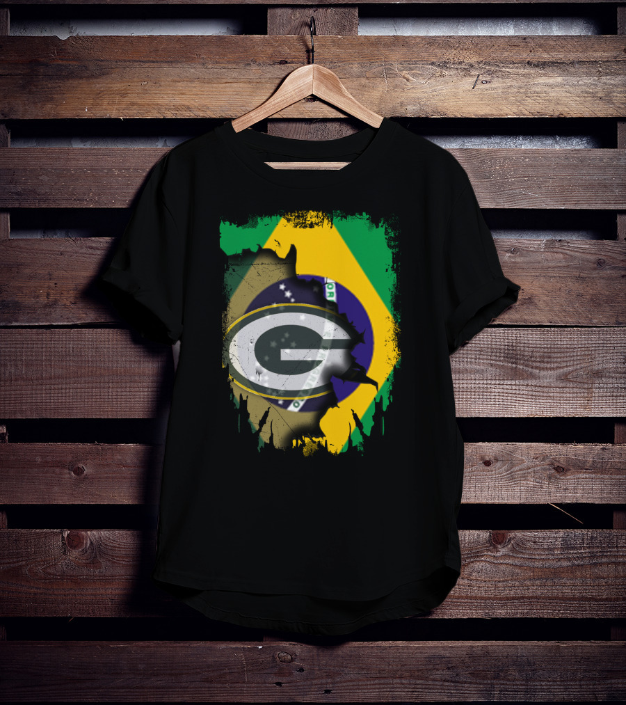 Brazilian Pride Meets Packers Loyalty Fusion T-Shirt