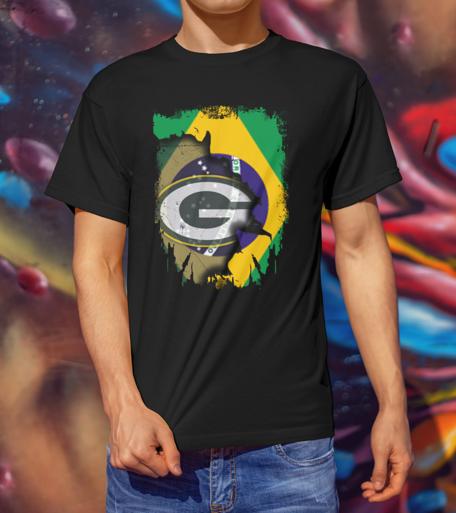 Brazilian Pride Meets Packers Loyalty Fusion T-Shirt