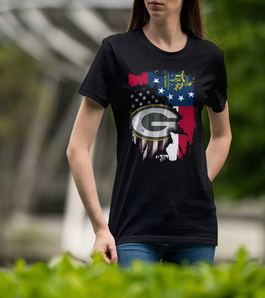 Together With Georgia State Flag And Packers T-Shirt