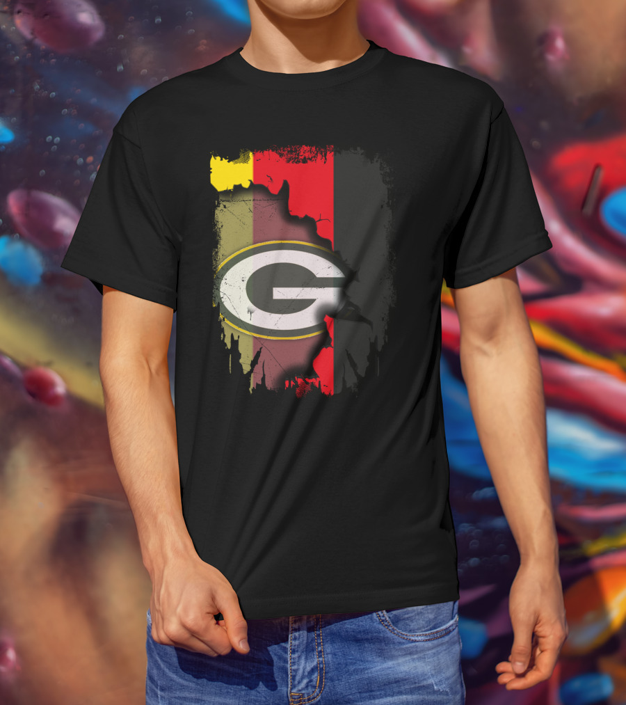 Germany And Packers United Flag Fusion T-Shirt