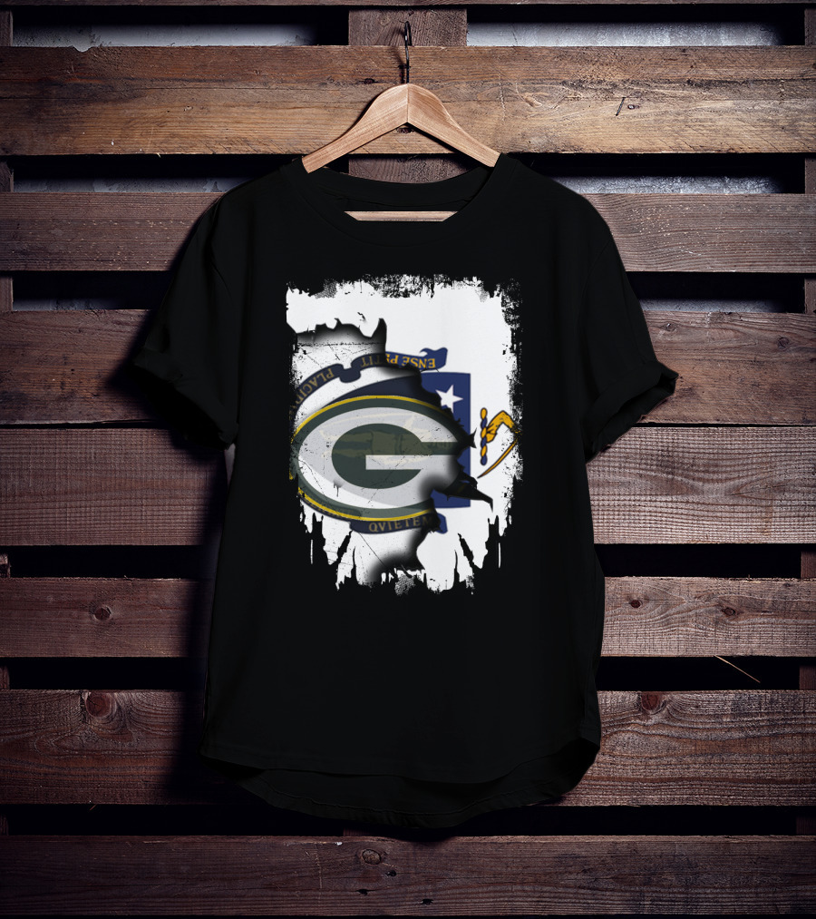 Massachusetts Pride With Packers Logo Integration T-Shirt