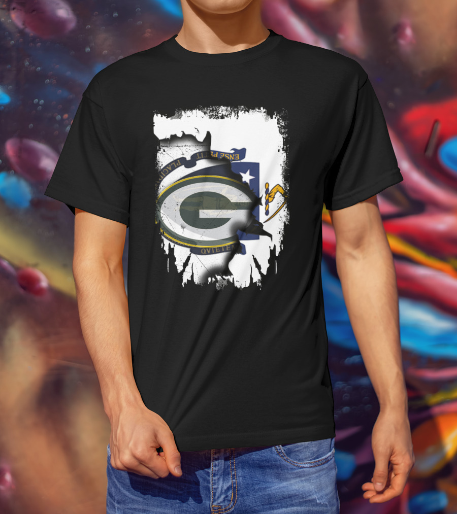 Massachusetts Pride With Packers Logo Integration T-Shirt