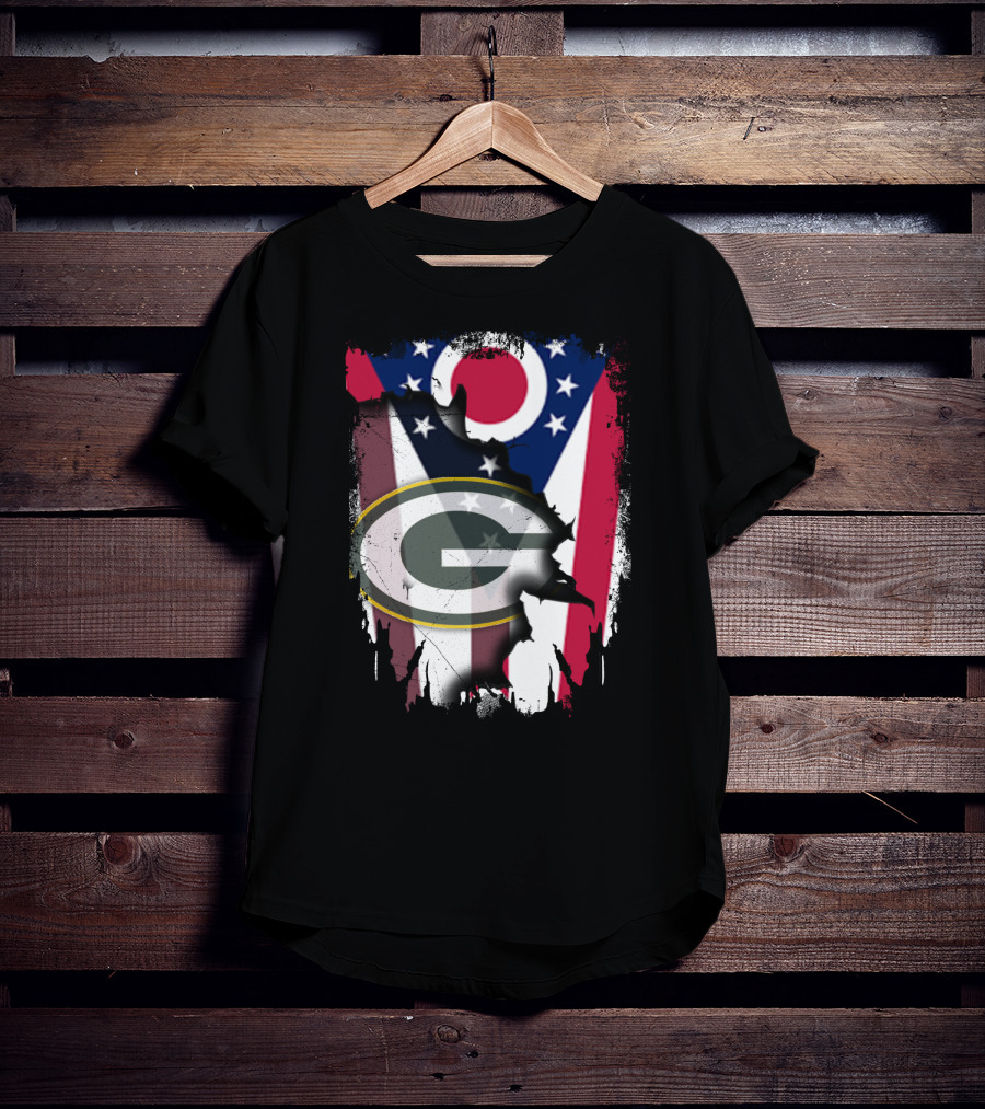Together Ohio Flag With Green Bay Packers T-Shirt