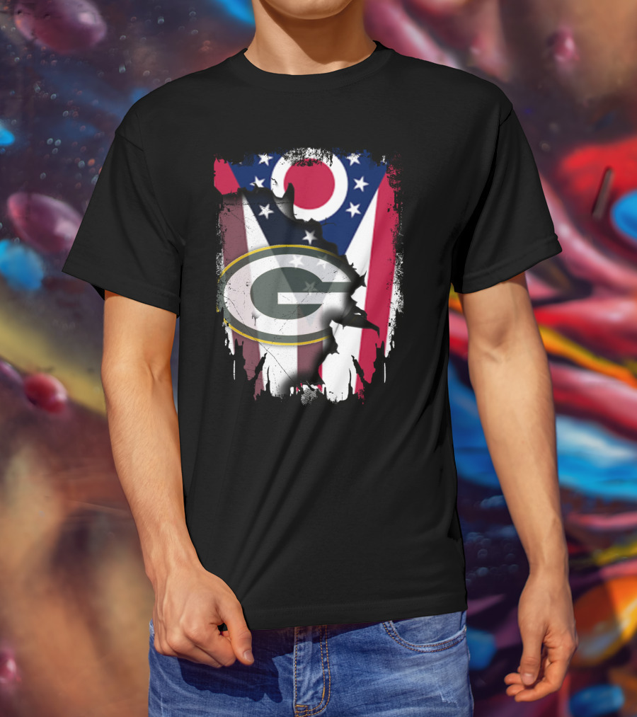 Together Ohio Flag With Green Bay Packers T-Shirt