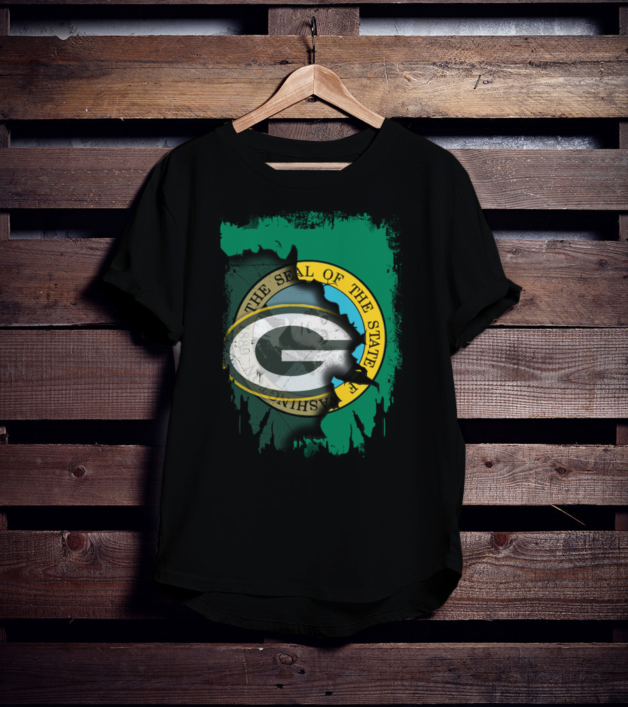 Together Washington State Seal With Packers T-Shirt