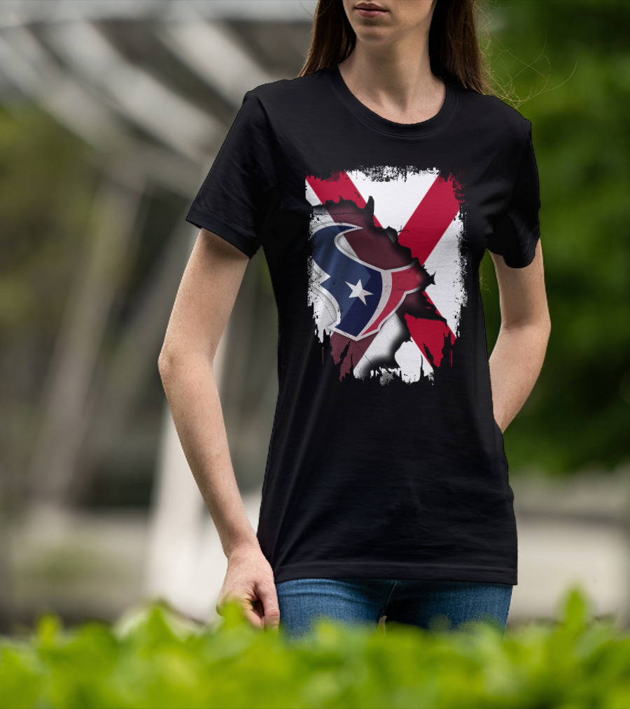 Houston Texans Alabama State Flag Unity T-Shirt
