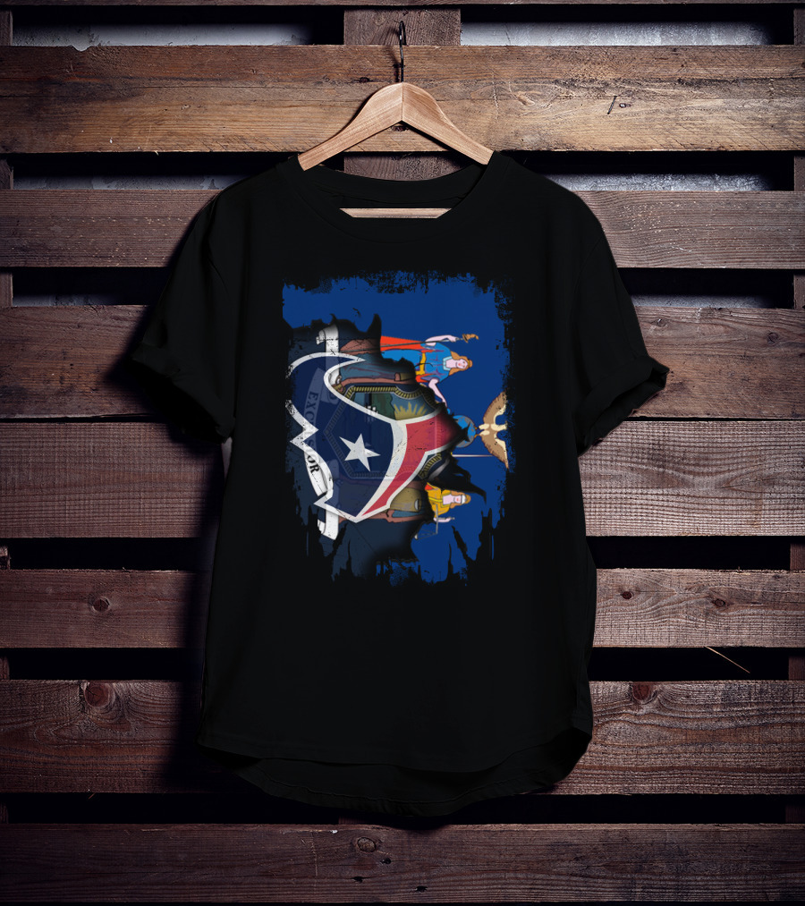 Together New York Excelsior Star Texans Flag Fusion T-Shirt