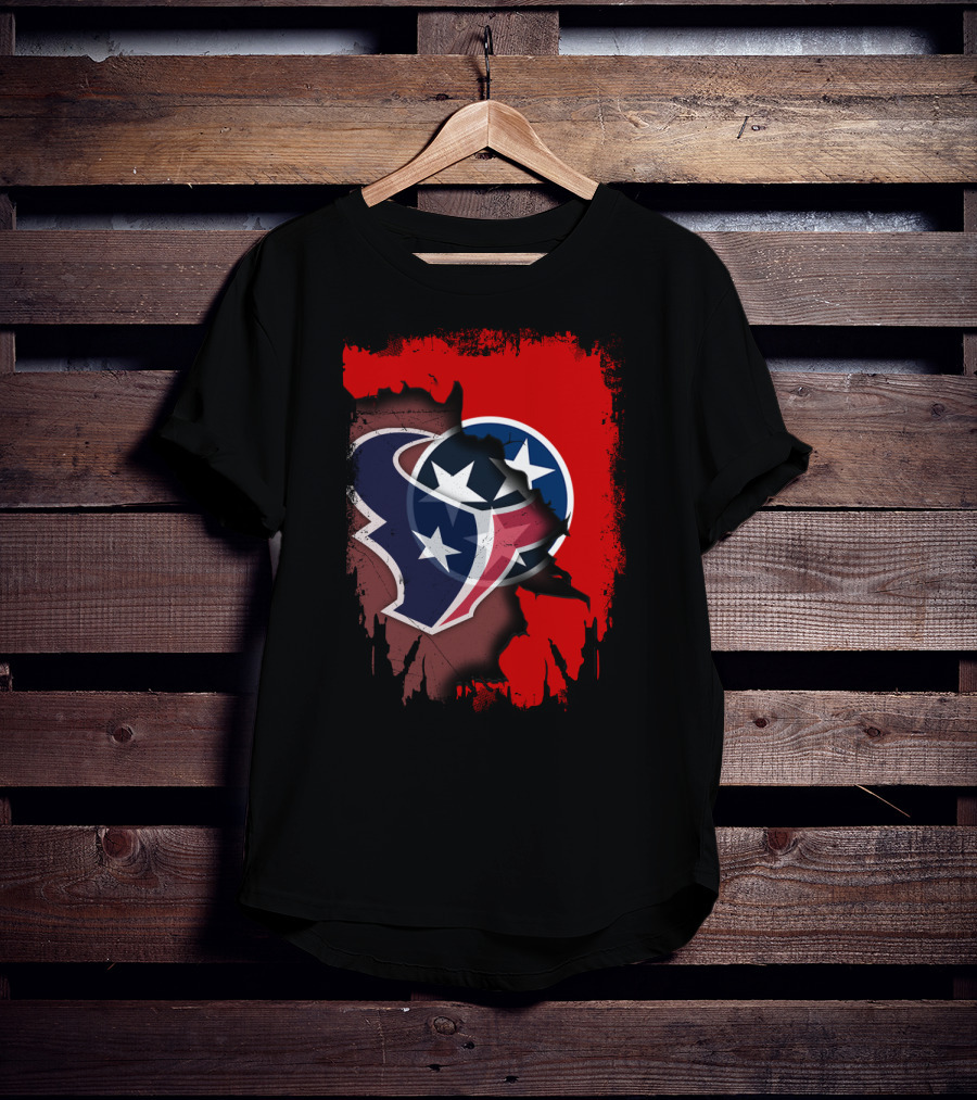 Together Tennessee Texans Logo Fusion T-Shirt